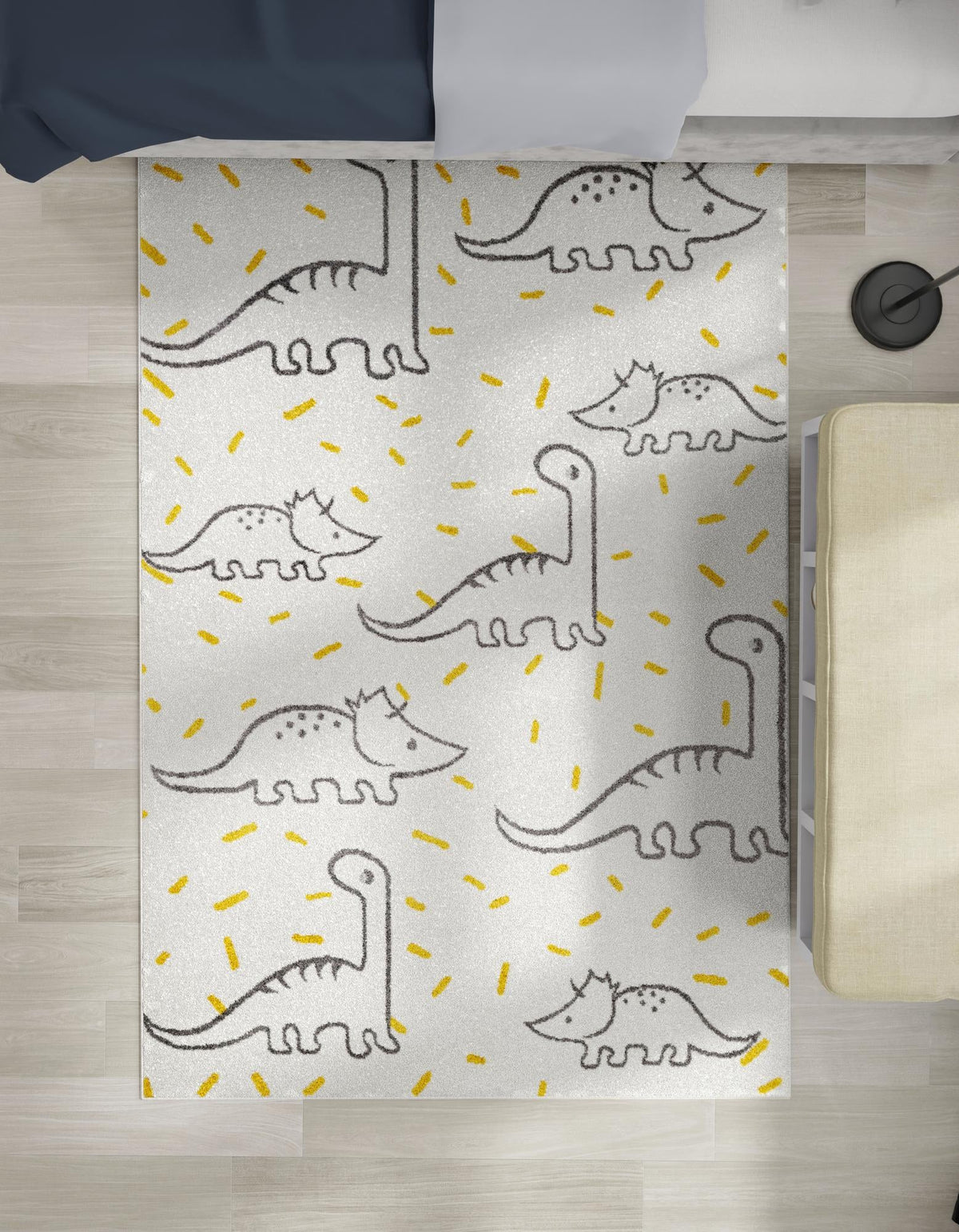 Playful Patterns Collection Area Rug -  Jamboree Rectangle Ivory  lifestyle 15