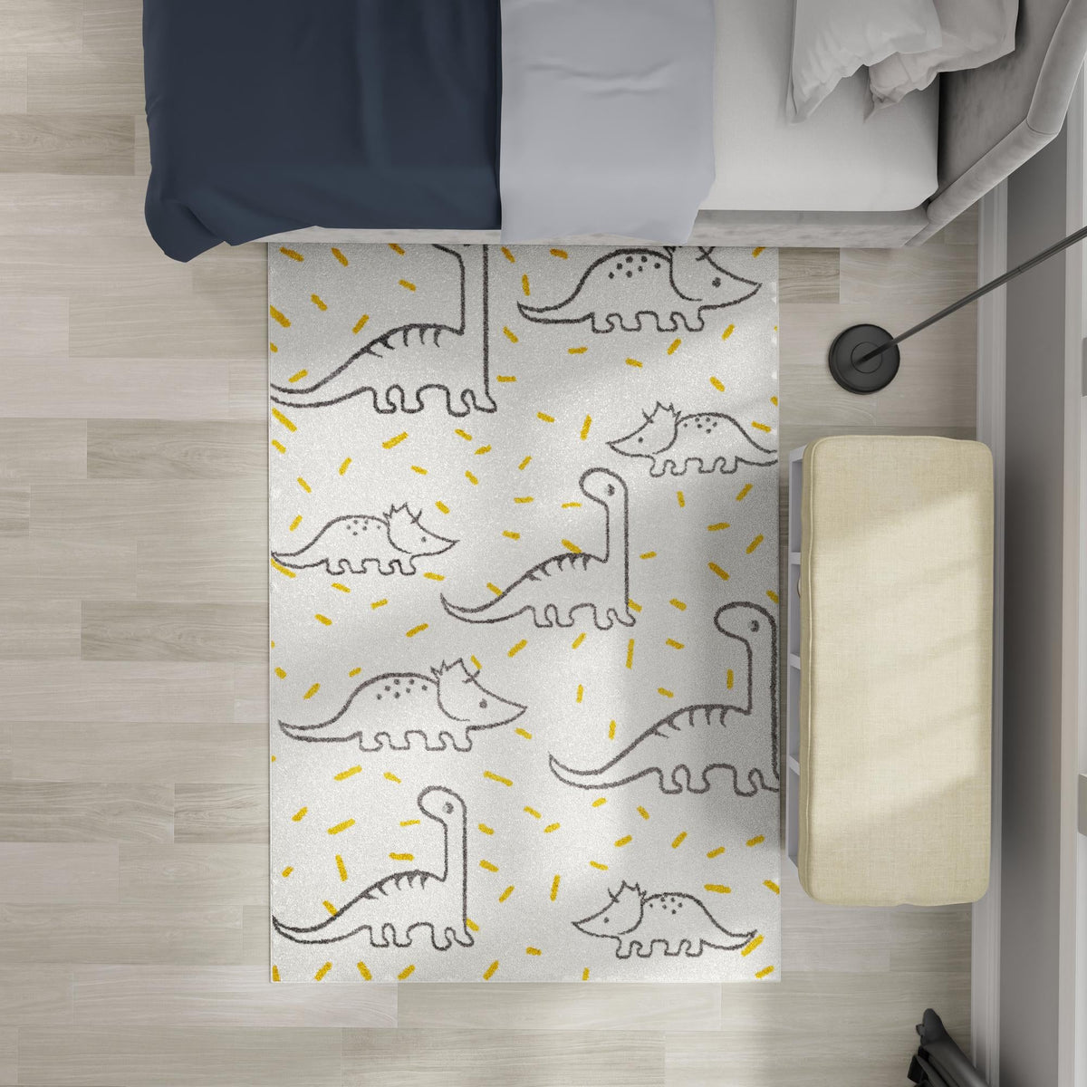 Playful Patterns Collection Area Rug -  Jamboree Rectangle Ivory  lifestyle 19