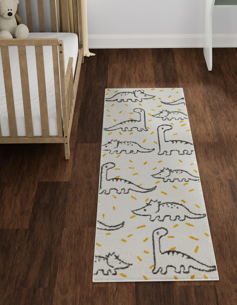 Playful Patterns Collection Area Rug -  Jamboree Runner Ivory  lifestyle 27