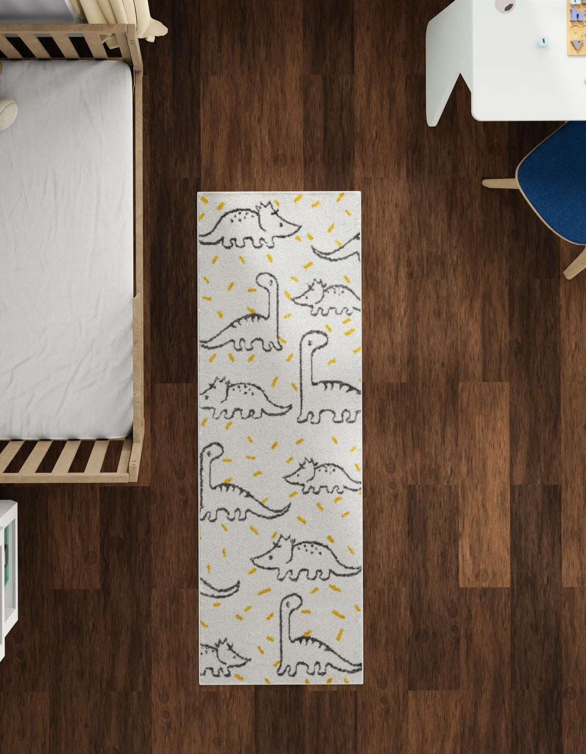 Wonder Tykes Collection Area Rug -  Jamboree Runner Ivory  lifestyle 60