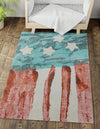 Playful Patterns Collection Area Rug -  Zany Rectangle Red and Blue  lifestyle 2