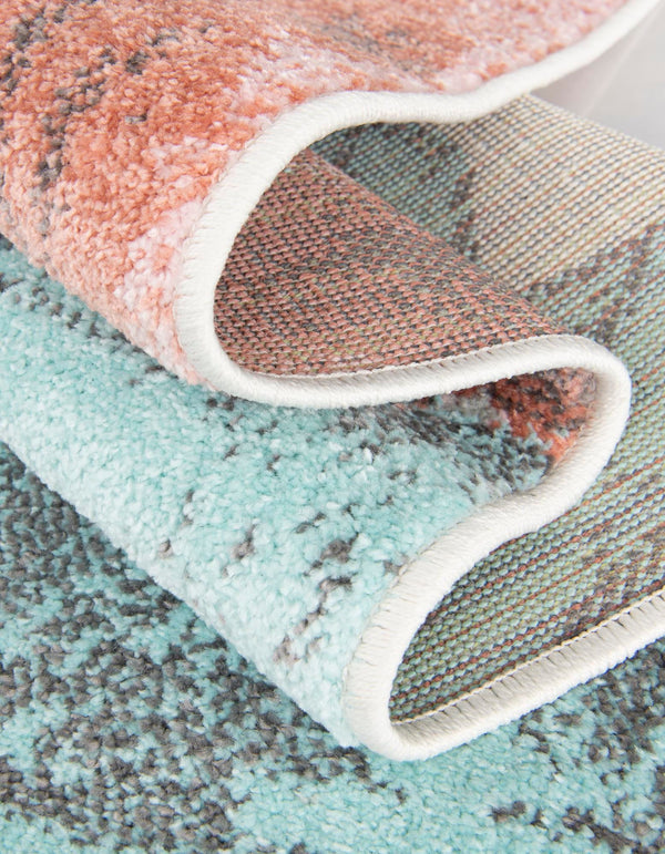 Playful Patterns Collection Area Rug -  Zany Rectangle Red and Blue  lifestyle 13