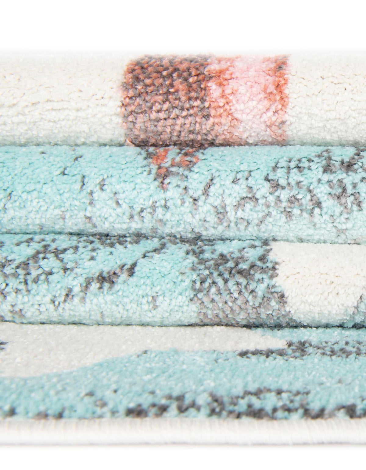 Playful Patterns Collection Area Rug -  Zany Rectangle Red and Blue  lifestyle 14