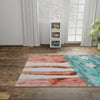 Playful Patterns Collection Area Rug -  Zany Rectangle Red and Blue  lifestyle 18