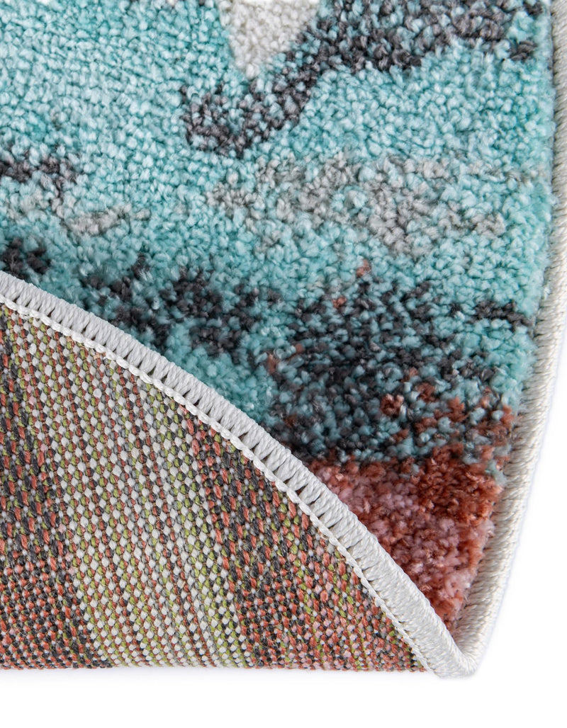 Playful Patterns Collection Area Rug -  Zany Round Red and Blue  lifestyle 37