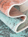 Playful Patterns Collection Area Rug -  Zany Round Red and Blue  lifestyle 45