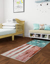 Playful Patterns Collection Area Rug -  Zany Runner Red and Blue  lifestyle 25