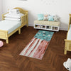 Playful Patterns Collection Area Rug -  Zany Runner Red and Blue  lifestyle 51