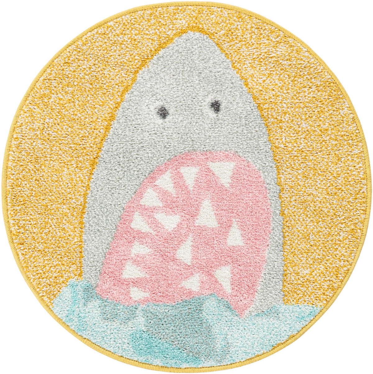 Playful Patterns Collection Area Rug -  Whimsical Round Yellow  lifestyle 20