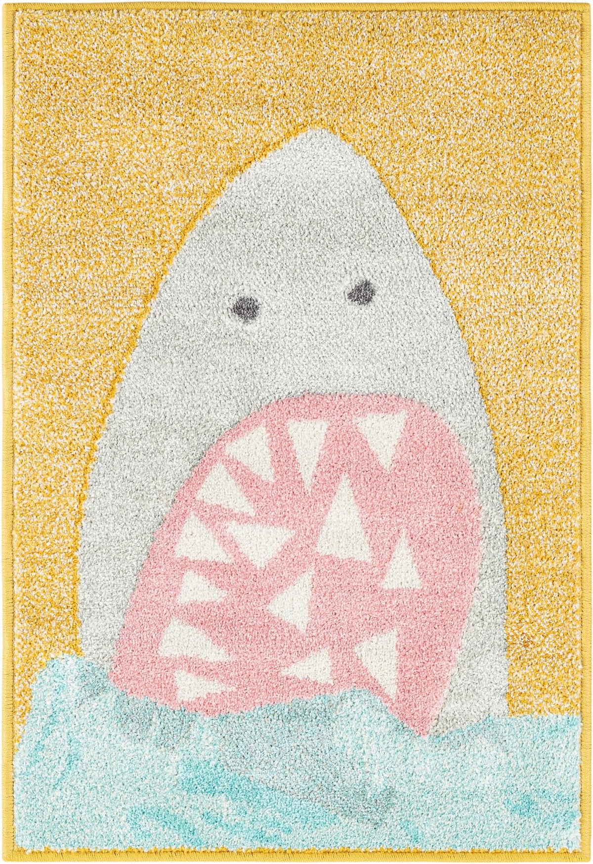 Playful Patterns Collection Area Rug -  Whimsical Rectangle Yellow Main