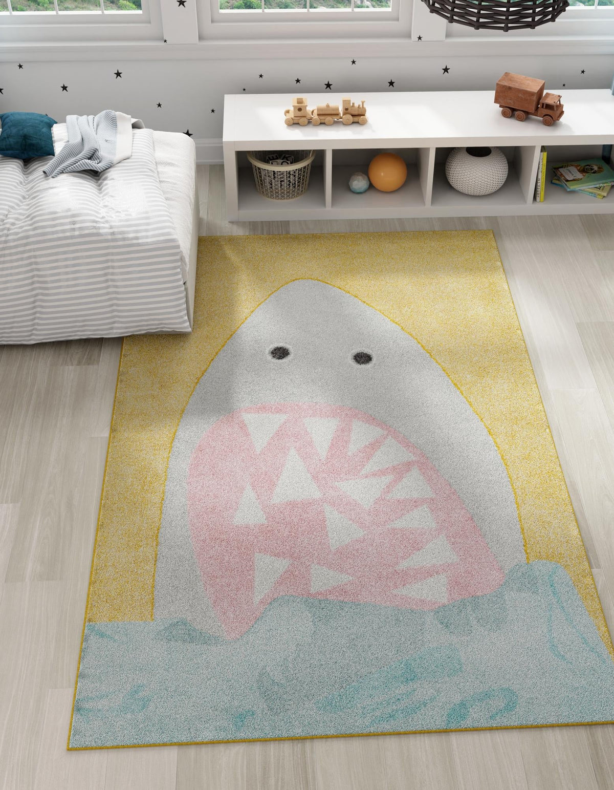 Playful Patterns Collection Area Rug -  Whimsical Rectangle Yellow  lifestyle 2