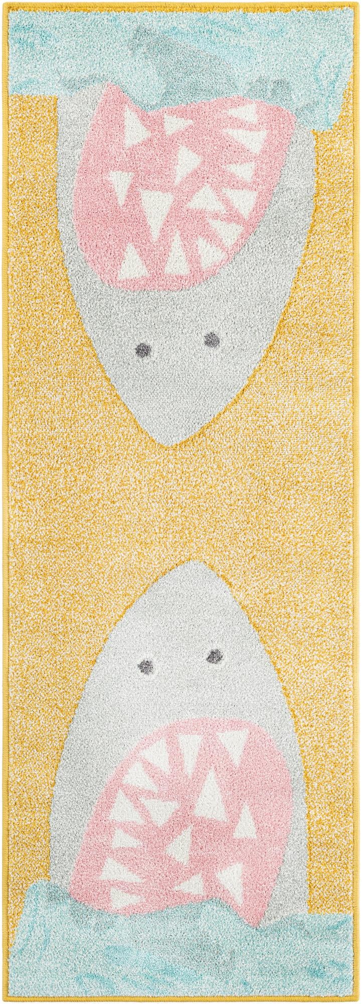 Playful Patterns Collection Area Rug -  Whimsical Runner Yellow  lifestyle 21