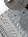 Sustainable Nomad Terrace Collection Area Rug - Reef Rectangle Cool Gray  lifestyle 41