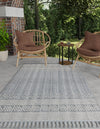 Sustainable Nomad Terrace Collection Area Rug - Reef Rectangle Cool Gray  lifestyle 47