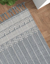 Sustainable Nomad Terrace Collection Area Rug - Reef Rectangle Cool Gray  lifestyle 53