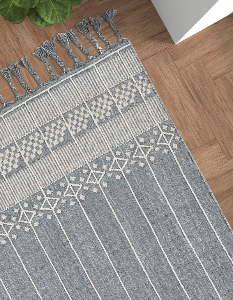 Sustainable Nomad Terrace Collection Area Rug - Reef Rectangle Cool Gray  lifestyle 53