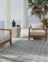 Sustainable Nomad Terrace Collection Area Rug - Reef Rectangle Cool Gray  lifestyle 59