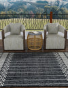 Sustainable Nomad Terrace Collection Area Rug - Reef Rectangle Charcoal Black  lifestyle 28