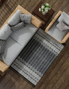 Sustainable Nomad Terrace Collection Area Rug - Reef Rectangle Charcoal Black  lifestyle 35