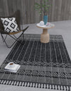 Sustainable Nomad Terrace Collection Area Rug - Reef Rectangle Charcoal Black  lifestyle 54