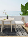 Sustainable Nomad Terrace Collection Area Rug - Reef Rectangle Charcoal Black  lifestyle 60