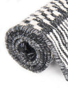 Sustainable Nomad Terrace Collection Area Rug - Reef Rectangle Charcoal Black  lifestyle 113