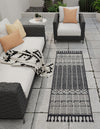Sustainable Nomad Terrace Collection Area Rug - Reef Runner Charcoal Black  lifestyle 137