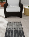 Sustainable Nomad Terrace Collection Area Rug - Reef Runner Charcoal Black  lifestyle 175