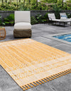 Sustainable Nomad Terrace Collection Area Rug - Reef Rectangle Mustard Yellow  lifestyle 4