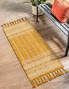 Sustainable Nomad Terrace Collection Area Rug - Reef Runner Mustard Yellow  lifestyle 63