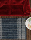 Sustainable Nomad Terrace Collection Area Rug - Reef Rectangle Navy Blue  lifestyle 72
