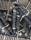 Sustainable Nomad Terrace Collection Area Rug - Reef Rectangle Navy Blue  lifestyle 97