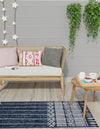 Sustainable Nomad Terrace Collection Area Rug - Reef Runner Navy Blue  lifestyle 150