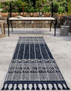Sustainable Nomad Terrace Collection Area Rug - Reef Runner Navy Blue  lifestyle 181