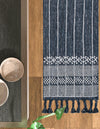Sustainable Nomad Terrace Collection Area Rug - Reef Runner Navy Blue  lifestyle 184