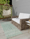 Sustainable Nomad Terrace Collection Area Rug - Reef Runner Sea Green  lifestyle 51