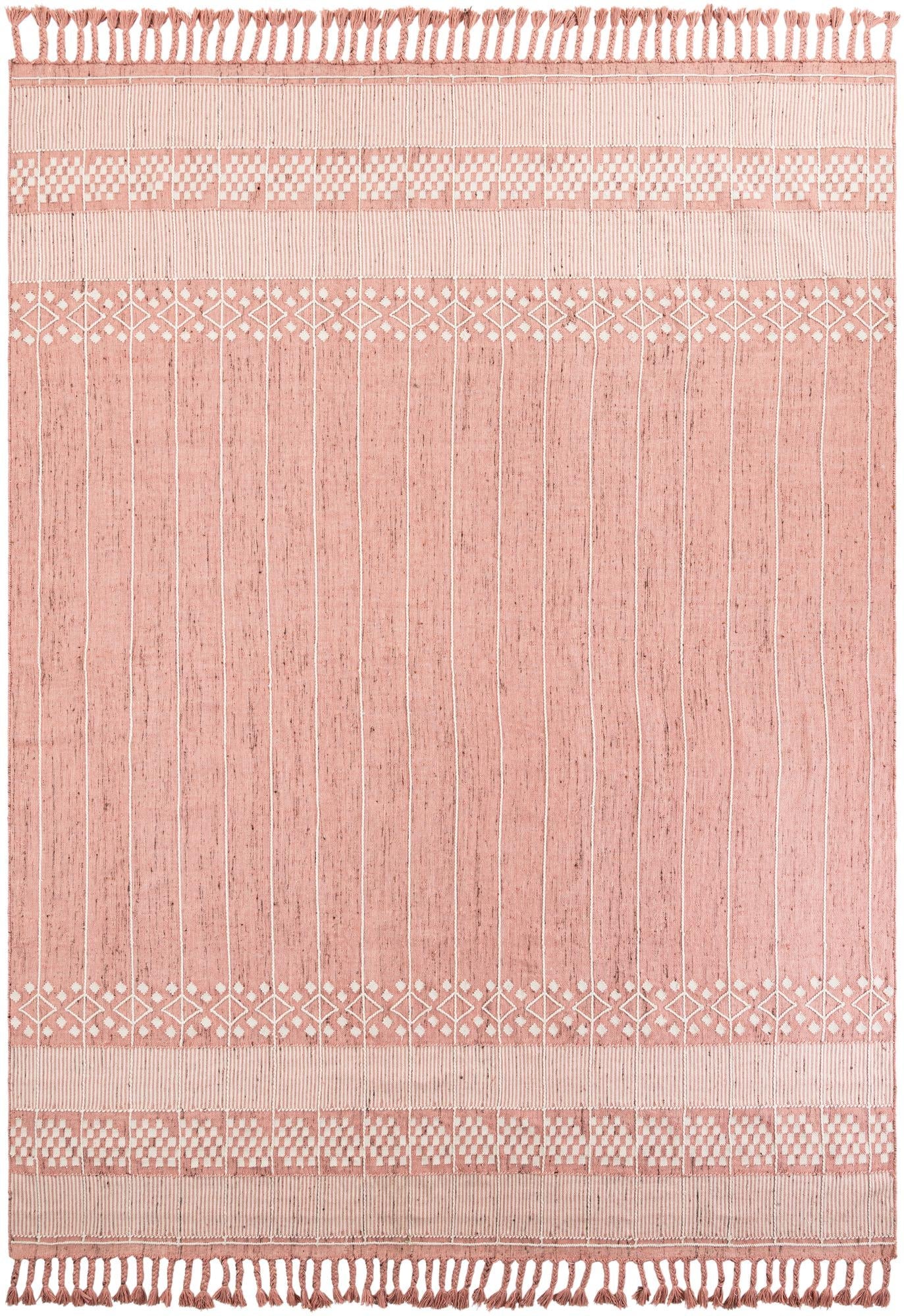 Sustainable Nomad Terrace Collection Area Rug - Reef Rectangle SOFT PINK Main