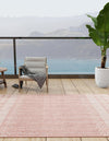 Sustainable Nomad Terrace Collection Area Rug - Reef Rectangle SOFT PINK  lifestyle 11