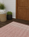 Sustainable Nomad Terrace Collection Area Rug - Reef Rectangle SOFT PINK  lifestyle 13