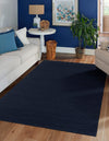 Auckland Stripes Wool Collection Area Rug - Waitomo Rectangle Navy Blue  lifestyle 4