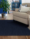 Auckland Stripes Wool Collection Area Rug - Waitomo Rectangle Navy Blue  lifestyle 7