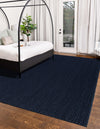Auckland Stripes Wool Collection Area Rug - Waitomo Rectangle Navy Blue  lifestyle 13