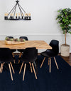 Auckland Stripes Wool Collection Area Rug - Waitomo Rectangle Navy Blue  lifestyle 19