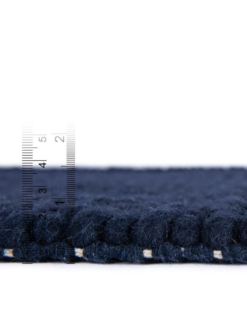 Auckland Stripes Wool Collection Area Rug - Waitomo Rectangle Navy Blue  lifestyle 34