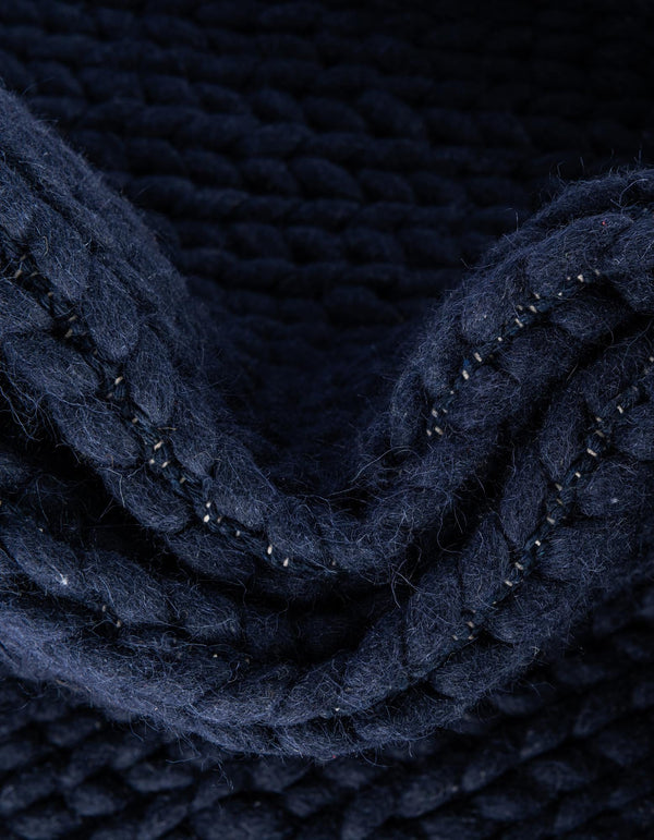 Auckland Stripes Wool Collection Area Rug - Waitomo Rectangle Navy Blue  lifestyle 43