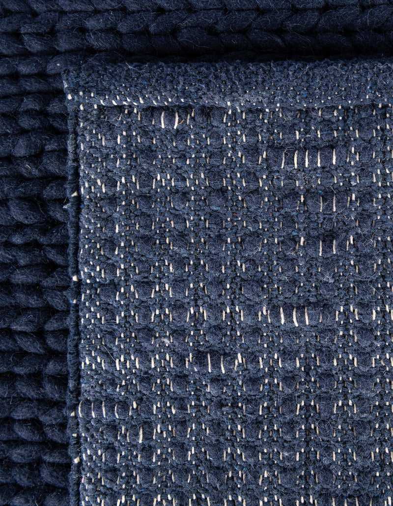 Auckland Stripes Wool Collection Area Rug - Waitomo Rectangle Navy Blue  lifestyle 46