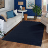 Auckland Stripes Wool Collection Area Rug - Waitomo Rectangle Navy Blue  lifestyle 67