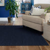 Auckland Stripes Wool Collection Area Rug - Waitomo Rectangle Navy Blue  lifestyle 69