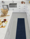 Auckland Stripes Wool Collection Area Rug - Waitomo Runner Navy Blue  lifestyle 99