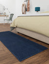 Auckland Stripes Wool Collection Area Rug - Waitomo Runner Navy Blue  lifestyle 107